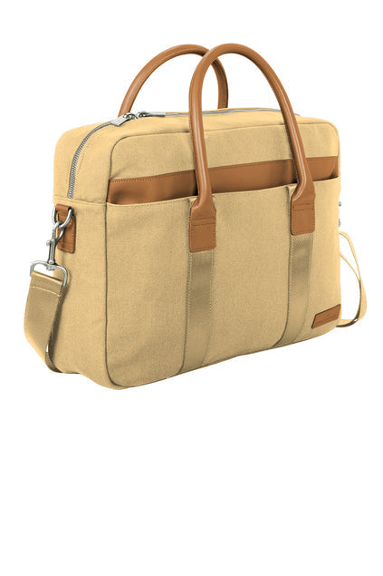 Brooks Brothers Wells Briefcase with custom logo embroidery