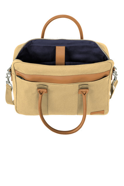 Brooks Brothers Wells Briefcase with custom logo embroidery