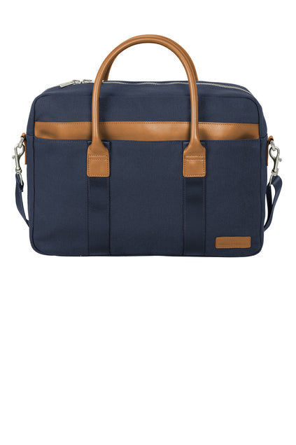 Brooks Brothers Wells Briefcase with custom logo embroidery