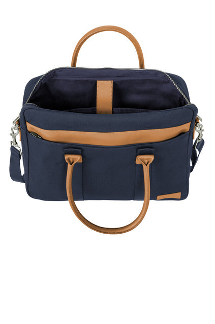 Brooks Brothers Wells Briefcase with custom logo embroidery