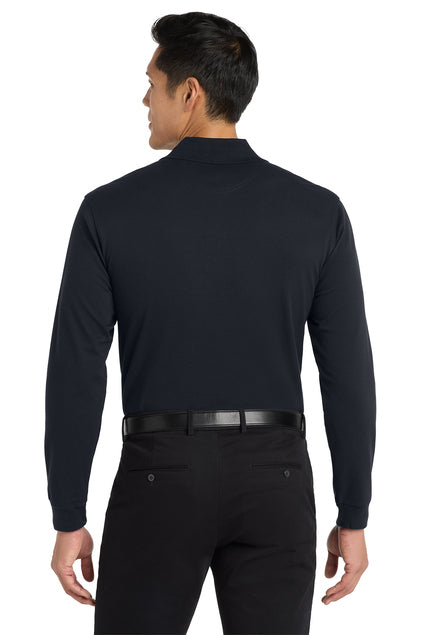 Port Authority Rapid Dry Long Sleeve Polo with custom logo embroidery