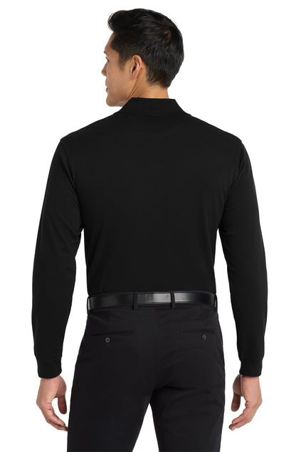 Port Authority Rapid Dry Long Sleeve Polo with custom logo embroidery