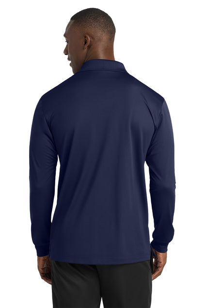 Sport-Tek Long Sleeve Micropique Sport-Wick Polo with custom logo embroidery