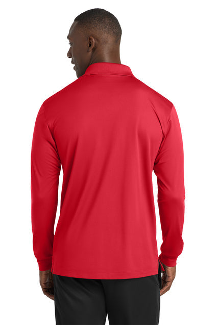 Sport-Tek Long Sleeve Micropique Sport-Wick Polo with custom logo embroidery