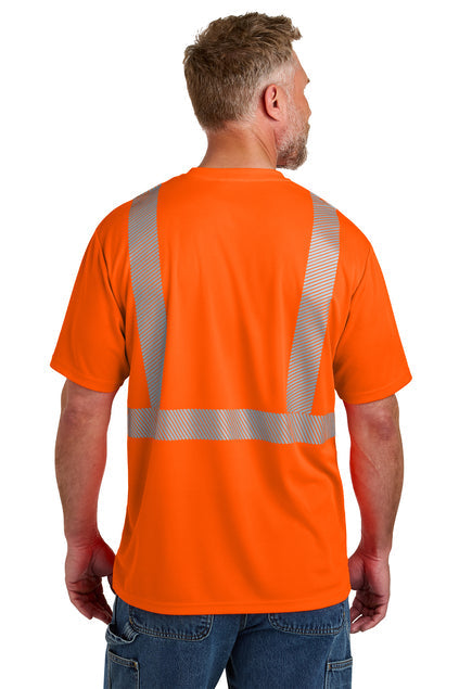 CornerStone ANSI 107 Class 2 Segmented Tape Tee with custom logo embroidery