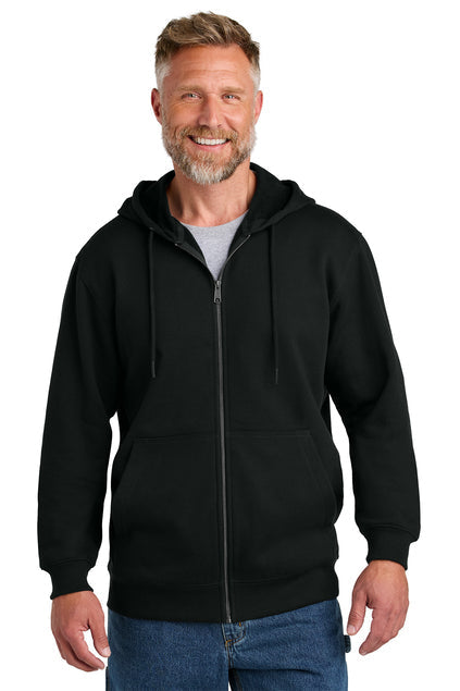 CornerStone Tough Fleece Full-Zip Hoodie with custom logo embroidery