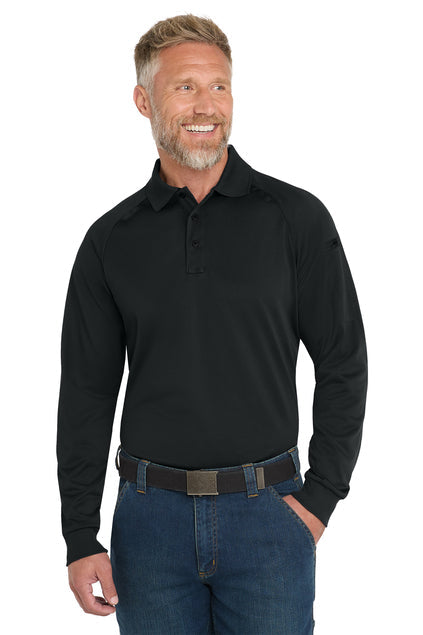 CornerStone Select Long Sleeve Snag-Proof Tactical Polo with custom logo embroidery