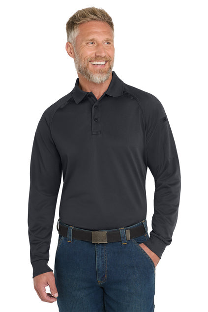 CornerStone Select Long Sleeve Snag-Proof Tactical Polo with custom logo embroidery