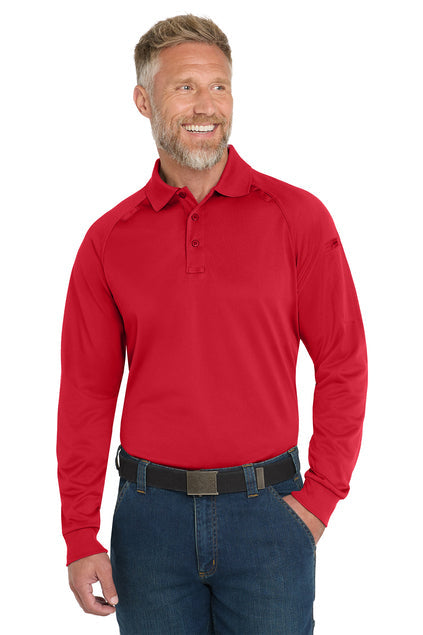 CornerStone Select Long Sleeve Snag-Proof Tactical Polo with custom logo embroidery