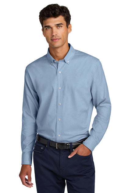Mercer+Mettle Long Sleeve Modern Oxford Shirt with custom logo embroidery