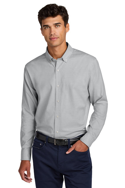 Mercer+Mettle Long Sleeve Modern Oxford Shirt with custom logo embroidery