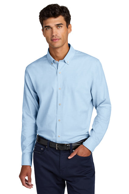 Mercer+Mettle Long Sleeve Modern Oxford Shirt with custom logo embroidery
