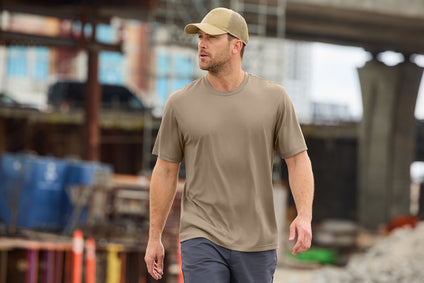 CornerStone Workwear Pro Short Sleeve Tee with custom logo embroidery