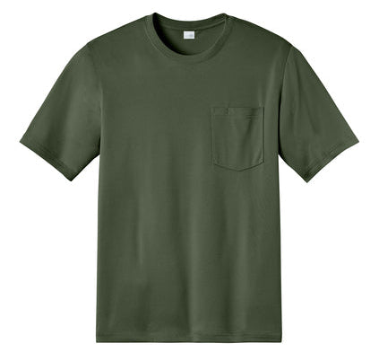 CornerStone Workwear Pro Short Sleeve Pocket Tee with custom logo embroidery
