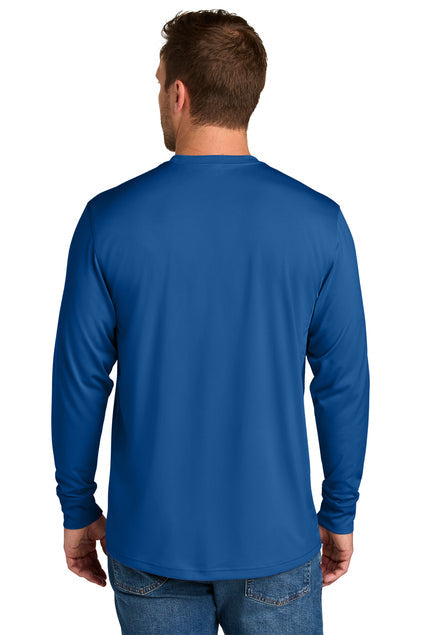 CornerStone Workwear Pro Long Sleeve Pocket Tee with custom logo embroidery