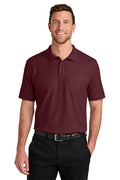 Port Authority Wearever Signature Pique Pocket Polo with custom logo embroidery