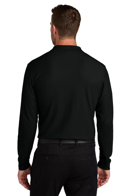 Port Authority Wearever Signature Pique Long Sleeve Polo with custom logo embroidery