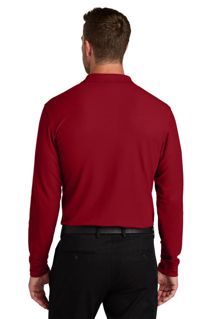 Port Authority Wearever Signature Pique Long Sleeve Polo with custom logo embroidery