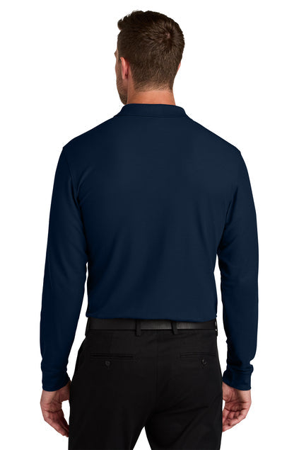 Port Authority Wearever Signature Pique Long Sleeve Polo with custom logo embroidery