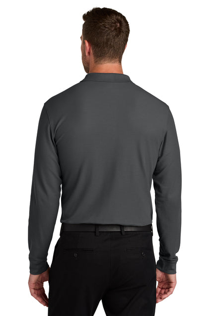 Port Authority Wearever Signature Pique Long Sleeve Polo with custom logo embroidery