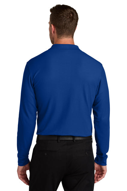 Port Authority Wearever Signature Pique Long Sleeve Polo with custom logo embroidery