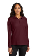 Port Authority Women’s Wearever Signature Pique Long Sleeve Polo with custom logo embroidery