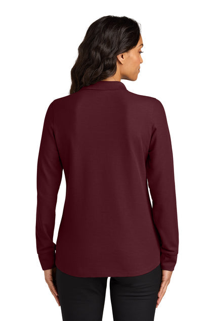 Port Authority Women’s Wearever Signature Pique Long Sleeve Polo with custom logo embroidery