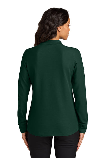 Port Authority Women’s Wearever Signature Pique Long Sleeve Polo with custom logo embroidery