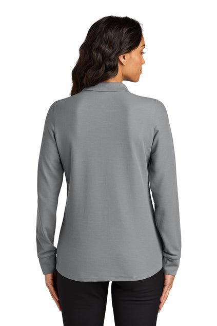 Port Authority Women’s Wearever Signature Pique Long Sleeve Polo with custom logo embroidery