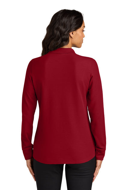 Port Authority Women’s Wearever Signature Pique Long Sleeve Polo with custom logo embroidery