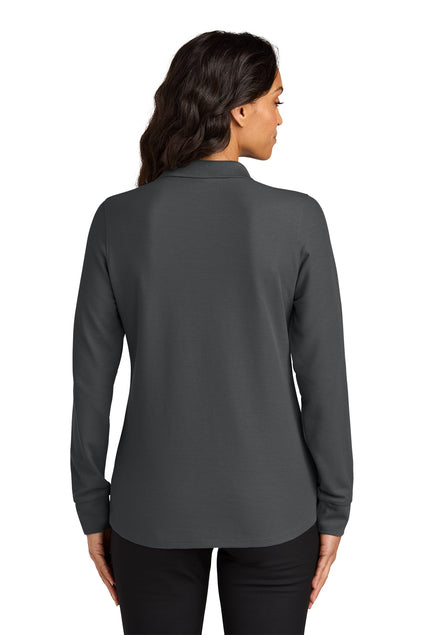 Port Authority Women’s Wearever Signature Pique Long Sleeve Polo with custom logo embroidery