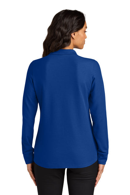 Port Authority Women’s Wearever Signature Pique Long Sleeve Polo with custom logo embroidery