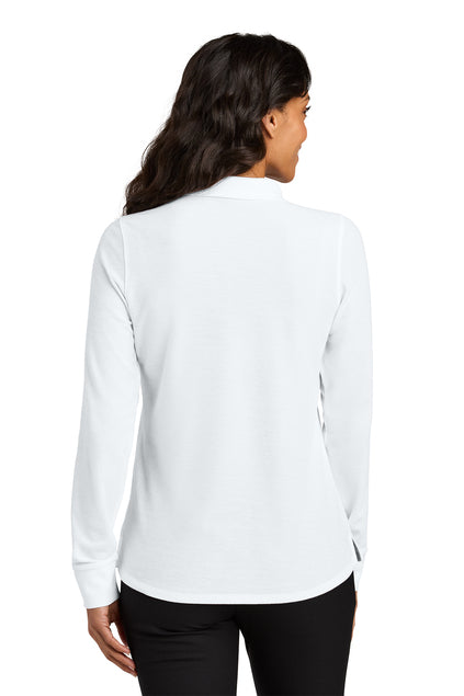 Port Authority Women’s Wearever Signature Pique Long Sleeve Polo with custom logo embroidery