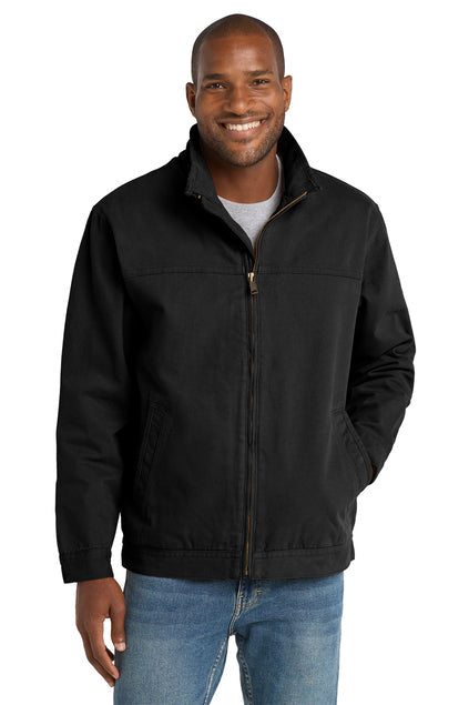 CornerStone Washed Duck Cloth Flannel-Lined Work Jacket with custom logo embroidery