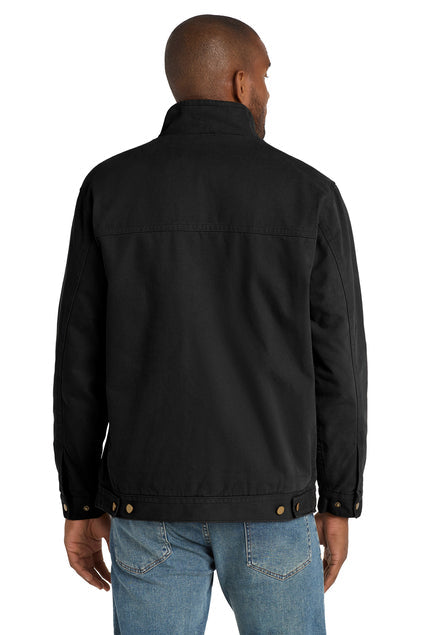 CornerStone Washed Duck Cloth Flannel-Lined Work Jacket with custom logo embroidery