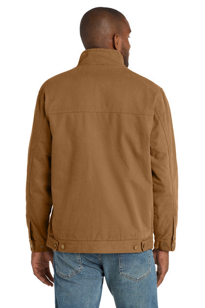 CornerStone Washed Duck Cloth Flannel-Lined Work Jacket with custom logo embroidery