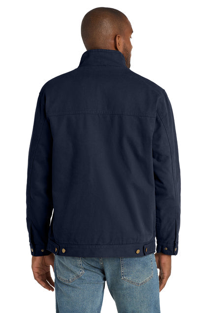 CornerStone Washed Duck Cloth Flannel-Lined Work Jacket with custom logo embroidery