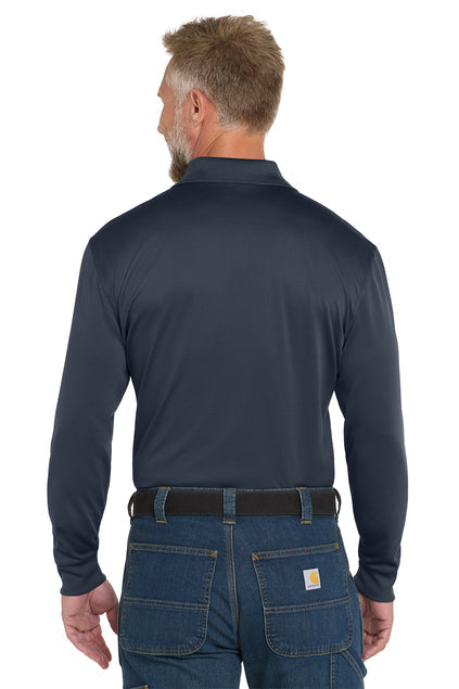 CornerStone Select Snag-Proof Long Sleeve Polo with custom logo embroidery