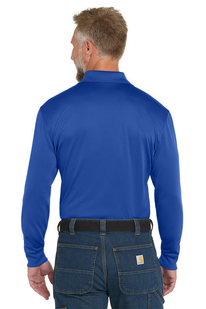CornerStone Select Snag-Proof Long Sleeve Polo with custom logo embroidery