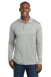 Sport-Tek PosiCharge RacerMesh Long Sleeve Polo with custom logo embroidery