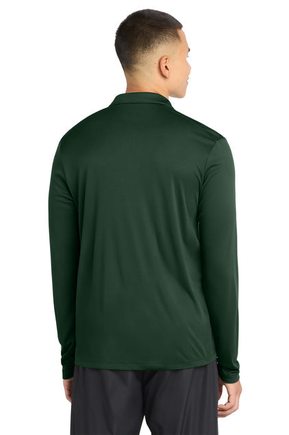 Sport-Tek Posi-UV Pro Long Sleeve Polo with custom logo embroidery