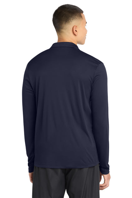 Sport-Tek Posi-UV Pro Long Sleeve Polo with custom logo embroidery