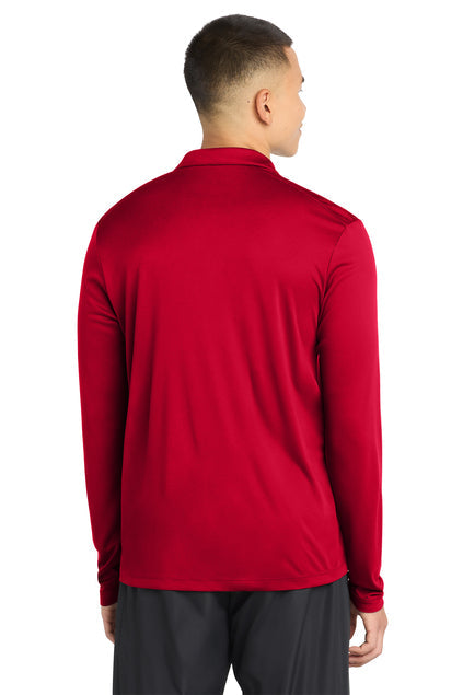 Sport-Tek Posi-UV Pro Long Sleeve Polo with custom logo embroidery