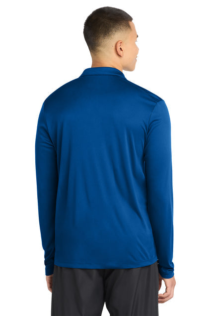 Sport-Tek Posi-UV Pro Long Sleeve Polo with custom logo embroidery