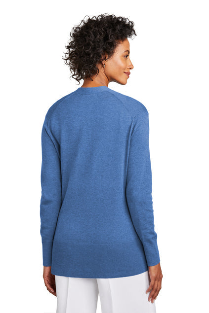 Brooks Brothers Women’s Cotton Stretch Long Cardigan Sweater with custom logo embroidery