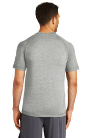 Sport-Tek PosiCharge Tri-Blend Wicking Raglan Tee with custom logo embroidery