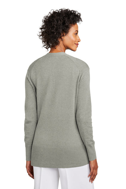 Brooks Brothers Women’s Cotton Stretch Long Cardigan Sweater with custom logo embroidery