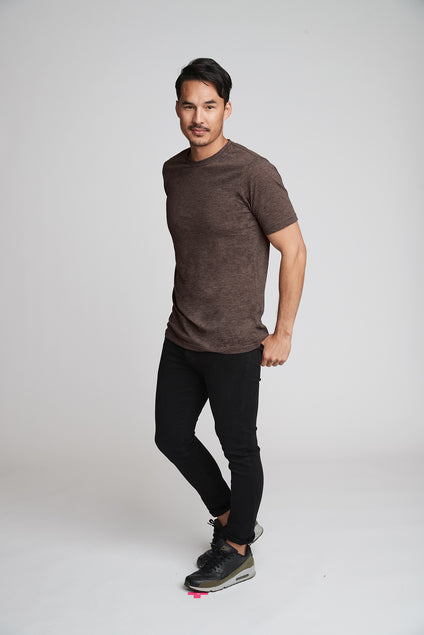 Next Level Apparel Adult Poly/Cotton Tee with custom logo embroidery