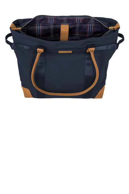 Brooks Brothers Wells Laptop Tote with custom logo embroidery