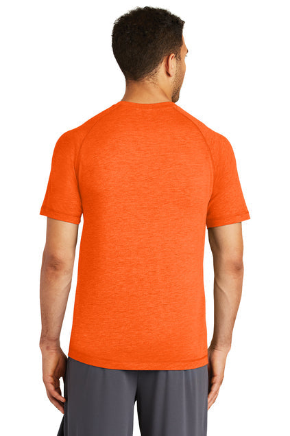 Sport-Tek PosiCharge Tri-Blend Wicking Raglan Tee with custom logo embroidery